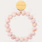 Mini Beads Flex Bracelet In Ivory Rose Marble by Vanessa Baroni, product photo on a soft off-white background