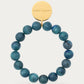 Mini Beads Flex Bracelet Teal Marble by Vanessa Baroni, product photo on a soft off-white background