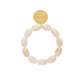 Olive Flex Bracelet Pearl Marble by Vanessa Baroni, front view on a white background