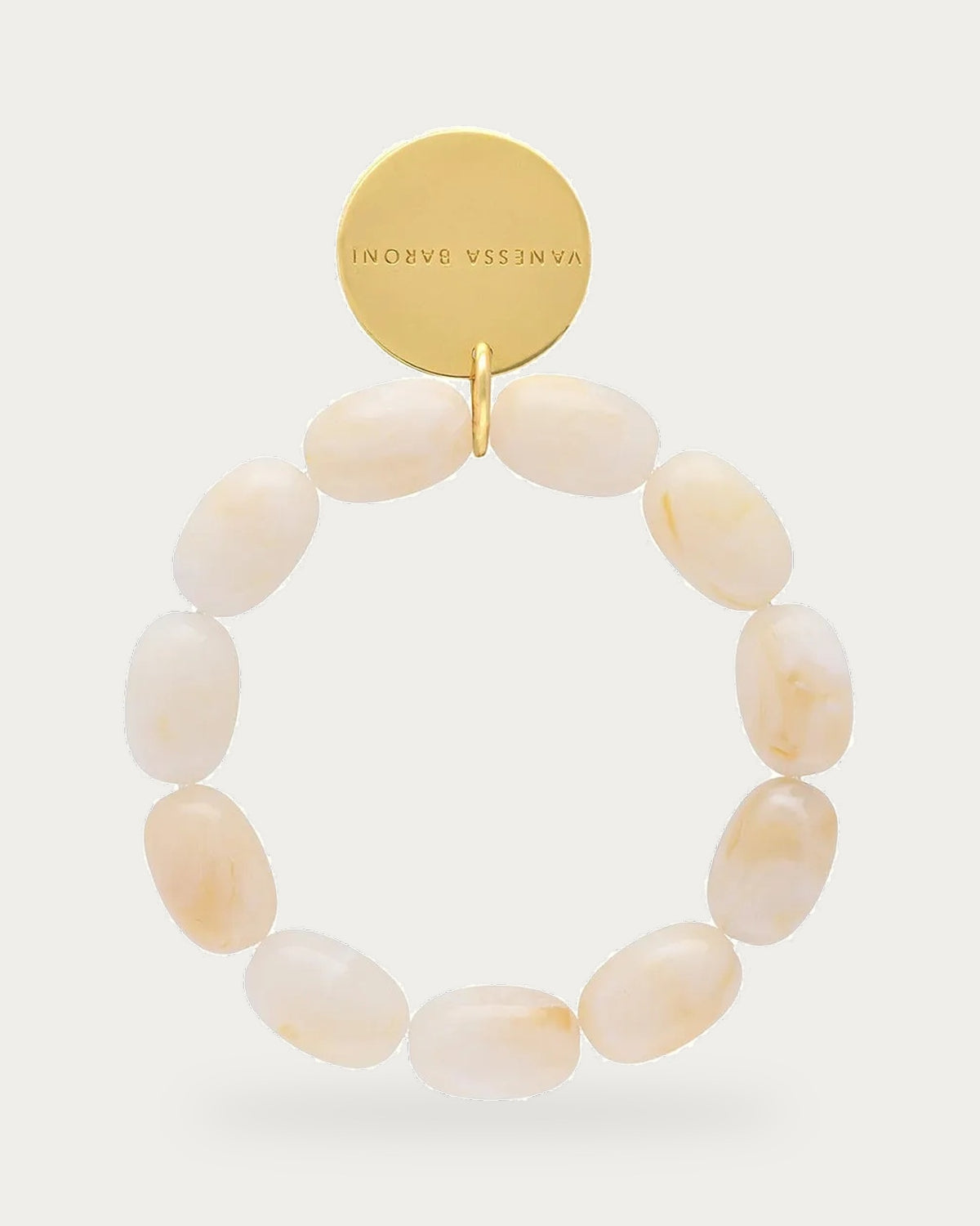 Olive Flex Bracelet Pearl Marble by Vanessa Baroni, product photo on a soft off-white background