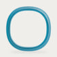 Soft Edge Bangle In Clear Teal by Vanessa Baroni, product photo on a soft off-white background