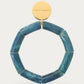 Stone Flex Bracelet In Teal Marble by Vanessa Baroni, product photo on a soft off-white background