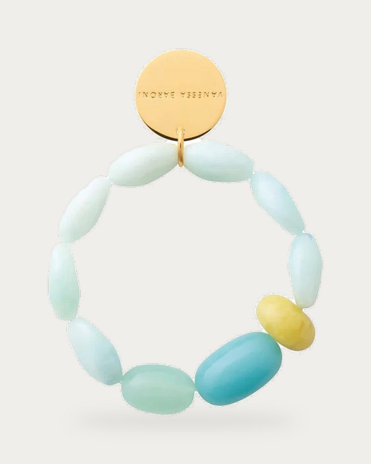 Unique Bracelet In Cloud Marble by Vanessa Baroni, product photo on a soft off-white background