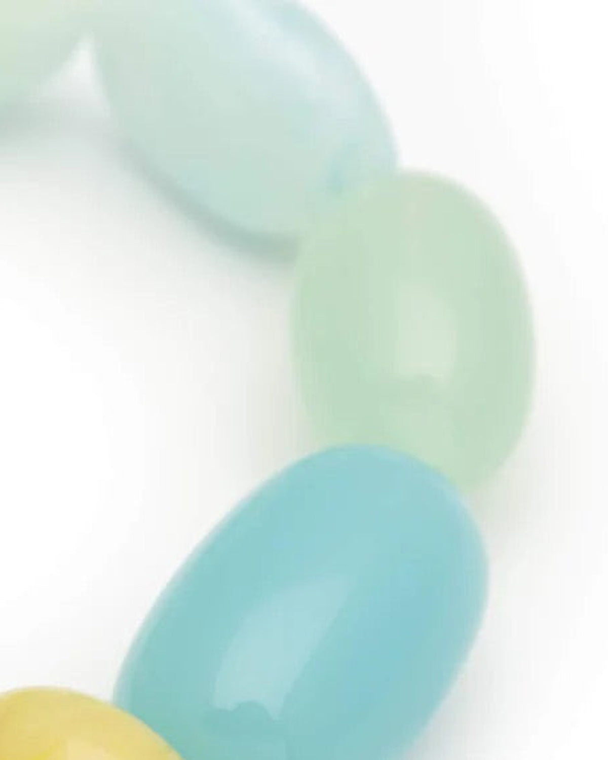 Close-up of the Unique Bracelet In Cloud Marble by Vanessa Baroni showing the beads