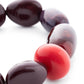Close-up of the Unique Flex Bracelet Aubergine by Vanessa Baroni showing the beads