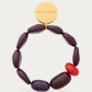 Unique Flex Bracelet Aubergine by Vanessa Baroni, product photo on a soft off-white background