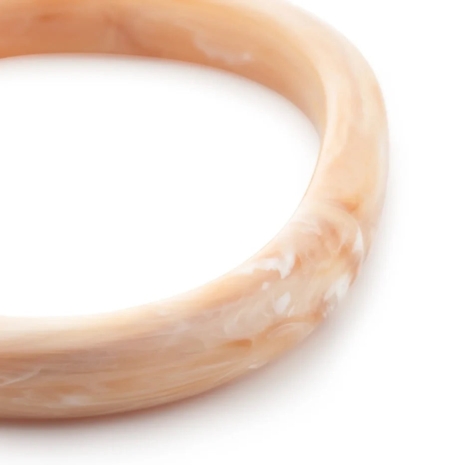 Soft Edge Bangle In Creme Brulee Marble