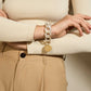 Flat Chain Bracelet White Marble