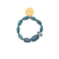 Unique Bracelet In Teal Marble by Vanessa Baroni on a white background