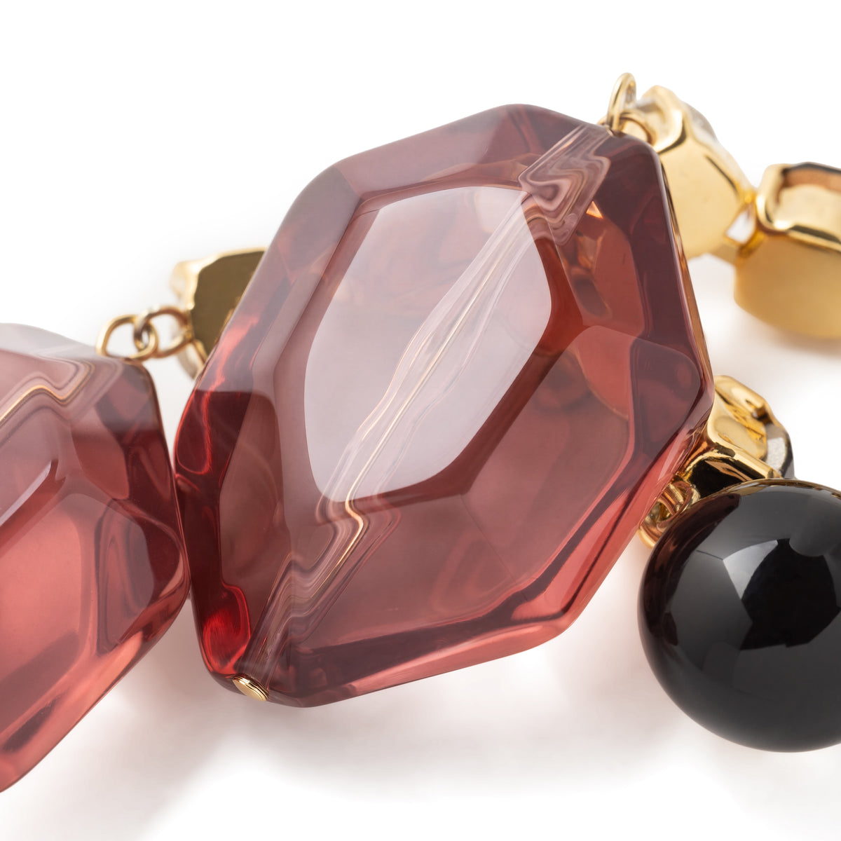 Close-up of the Rhinestone Clear Earring by Vanessa Baroni showing the stone and finish