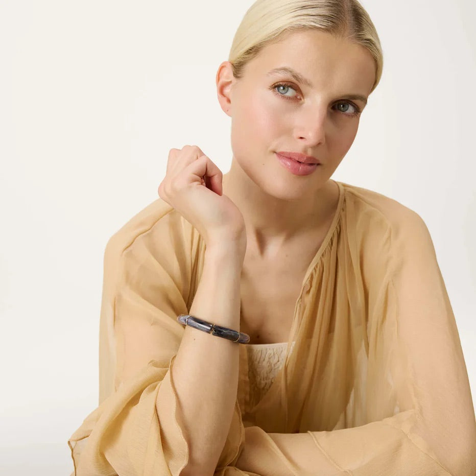 Flex Bracelet In Blue Jeans Marble