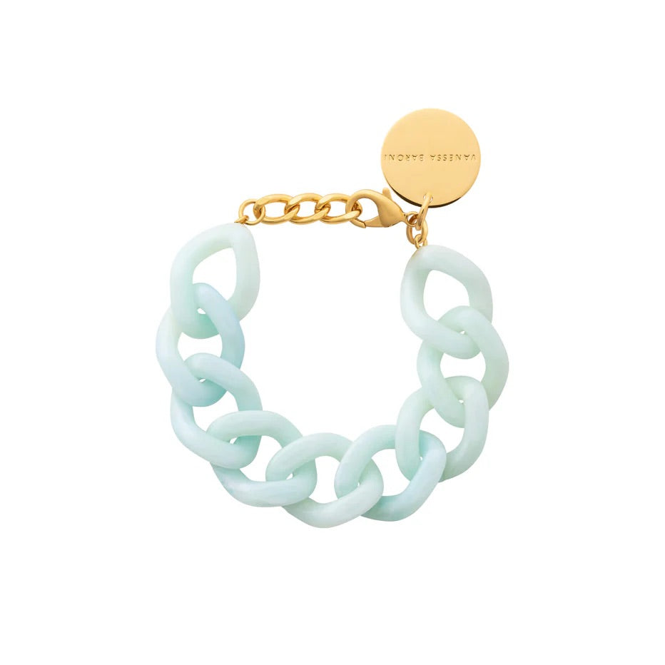 Flat Chain Bracelet In Cloud Marble
