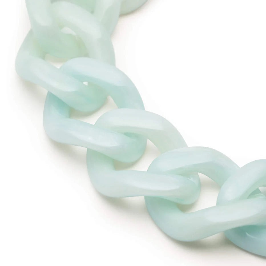 Flat Chain Bracelet In Cloud Marble