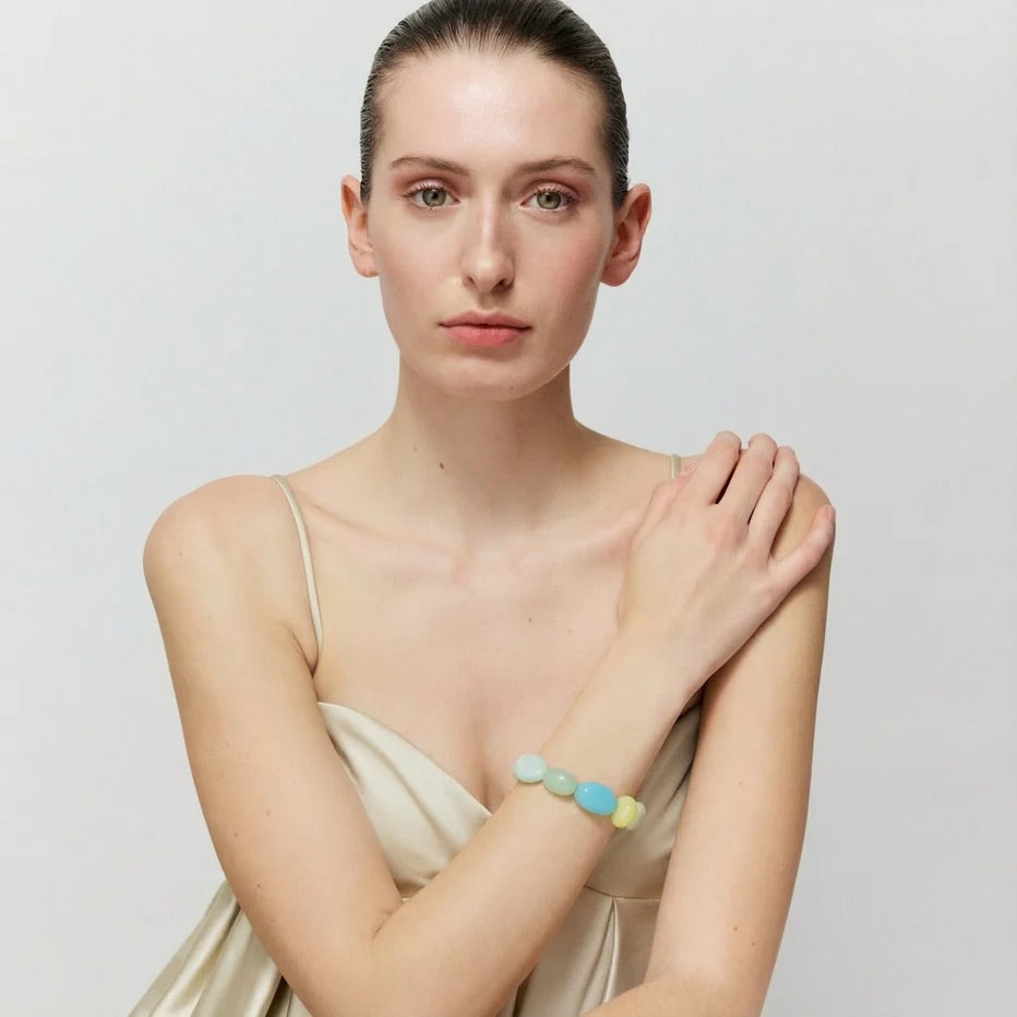 Unique Bracelet In Cloud Marble