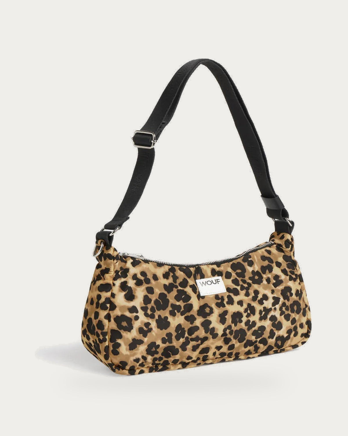 WOUF Feline Shoulder Bag – front view on soft stone background