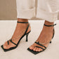 Straps Chain Sandal In Black